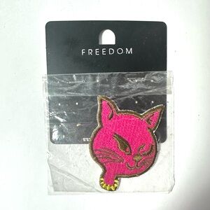 Vintage Topshop Freedom Jewelry 90s Y2K Patch Pussycat Face Winking BN On Card